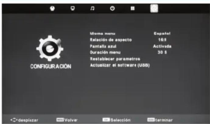 BLAUPUNKT B215A155TCFHDD - Menu de config guración - 1