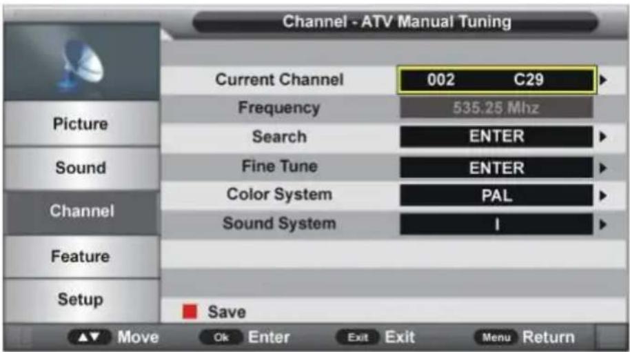TOKAI TTE40D1304K - ATV Manual Search (for ATV input source only) - 1