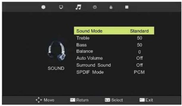 AKIRA LEDB13HU32H - SOUND MENU - 1