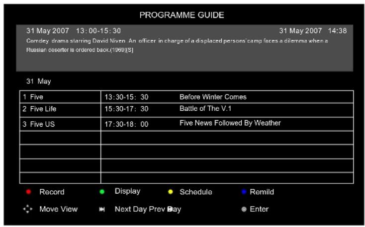 AKIRA LEDB13TDU22H - EPG Menu - 1