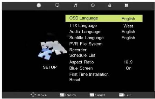 AKIRA LEDB13HU22H - SETUP MENU - 1