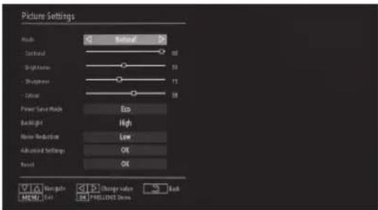 PEAQ PTV461100 - BILD EINSTELLUNGEN - 1