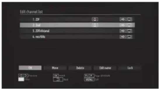 PEAQ PTV461100 - SENDERLISTE BEARBEITEN - 1
