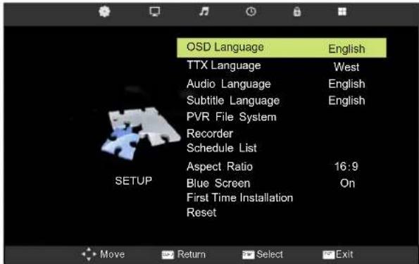 AKIRA LEDB13TU24F - Menu configurazione - 1