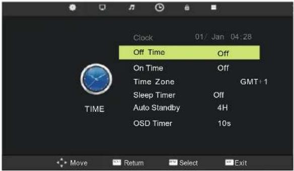 AKIRA LEDB13TU24F - TIME MENU - 1