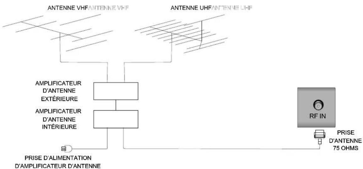 AKIRA LEDB13HU42F - Branchement des antennes Branchement des a - 1