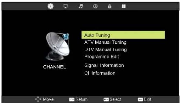 AKIRA LEDB13HU42F - CHANNEL MENU - 1