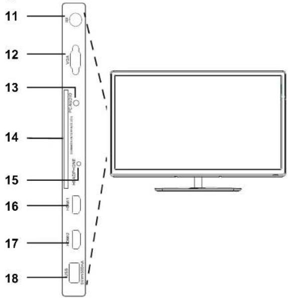 Terris LED TV 2242 - Collegamenti lato sinistro - 1