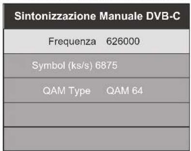 Terris LED TV 2242 - MEMORIZAZIONE MANUALE DELLE EMITTENTI DVB-C - 1