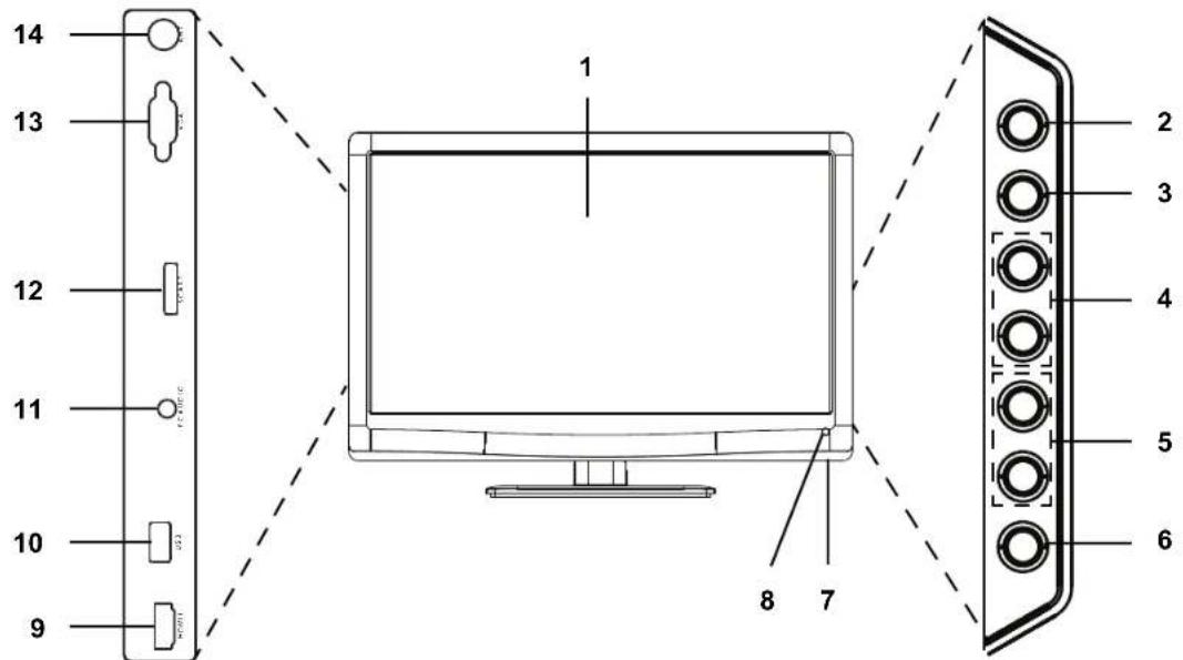 Terris LED TV 1904 - Éléments de commande - 1