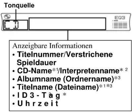 SONY CDXR3300MP - Informationen im Display - 1