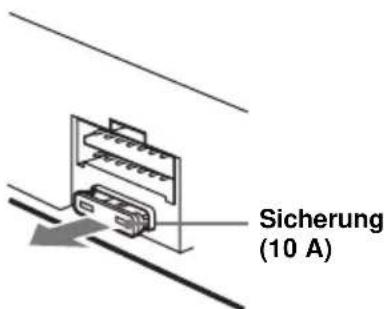 SONY CDXR3300MP - Austauschen der Sicherung - 1