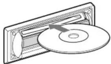 SONY CDXR3300MP - Insert the disc labelled side up. - 1