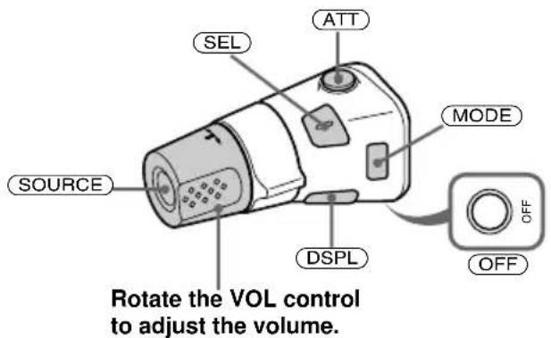 SONY CDXR3300MP - Using the rotary commander - 2