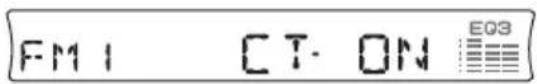 SONY CDXR3300MP - Selecting "CT-ON" - 1