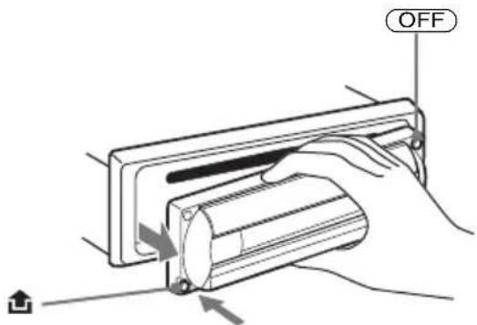 SONY CDXR3300MP - Press then pull it off towards you. - 1