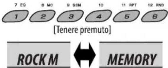 JVC KDBT12 - Selezionare il numero predefinito (1-6) in cui effettuare la memorizzazione. - 1