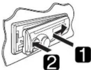JVC KDBT12 - Fixation du panneau de commande - 1