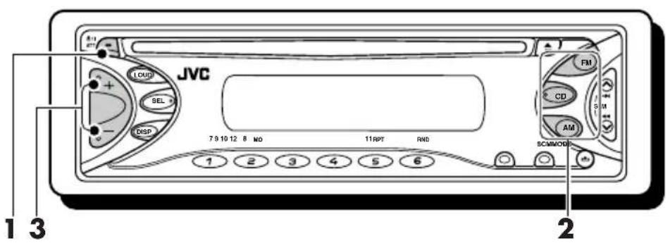JVC 1 3 2 7 9 10 12 8 NO 11RPT RWD 1 2 3 4 5 6 SCAMMOD FM CD AM
