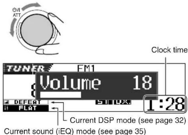 JVC KDSH9102 - Adjust the volume. - 1