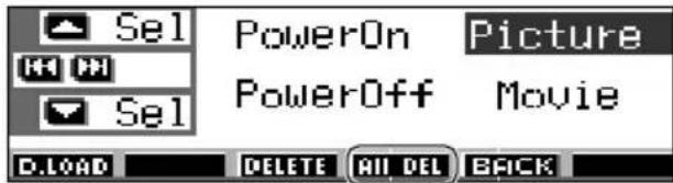 JVC KDSH9102 - Pour supprimer les fichiers mémorisés pour “PowerOn”, “PowerOff”, “Picture (toutes les images méorisées en même temps)” et “Movie” - 3