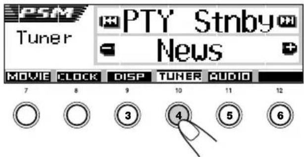 JVC KDSH9102 - To select your favorite PTY code for PTY Standby Reception - 2