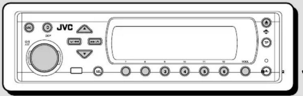 JVC KDSH9102 - Druk op de rechterkant van het bedieningspaneel om het paneel in de paneelhouser te vergrendelen. - 3