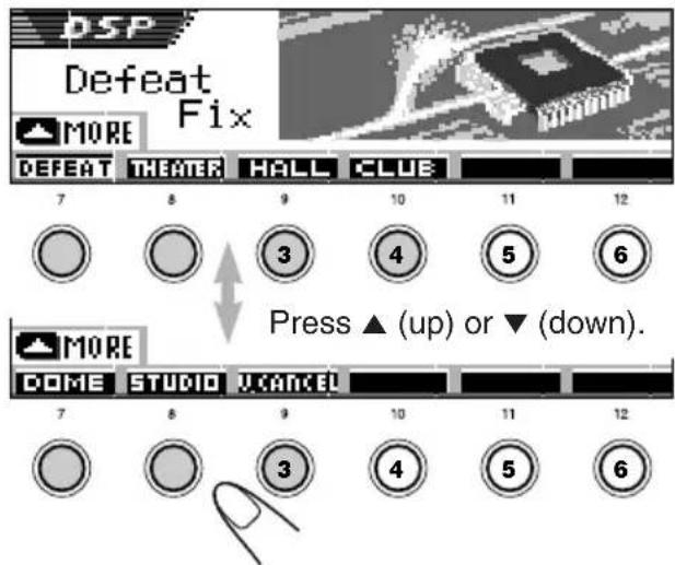 JVC KDSH9102 - Press the number button to select one of the DSP modes listed on the display. - 1