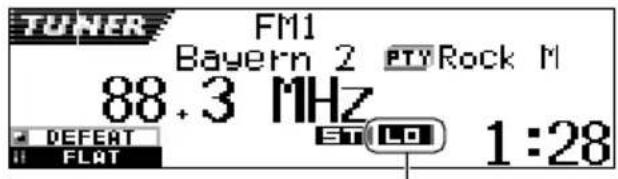 JVC KDSH9102 - Afstemmen op FM-zenders met uitsluitend sterke signalen—LO/DX (Local/Distant) - 4