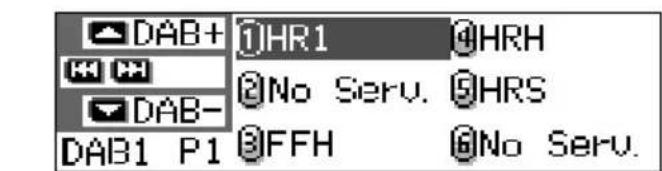 JVC KDSH9102 - Press and hold  (up) or  (down) until the preset ensemble (primary service) list for the current band (DAB1, DAB2, or DAB3) appears on the display. - 2