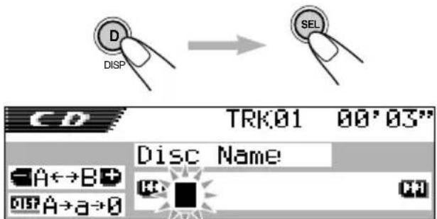 JVC KDSH9102 - Maintenez pressée DISP (D) et appuyez sur SEL (sLECTION) pendant plus de 2 secondes. - 1