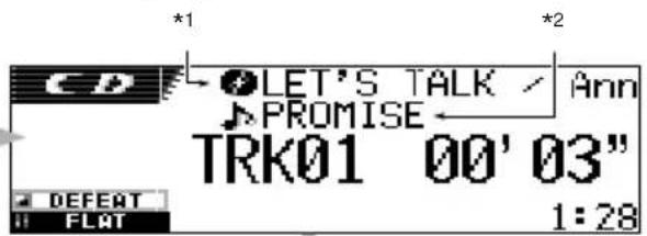 JVC KDSH9102 - While playing an audio CD or a CD Text disc: - 1