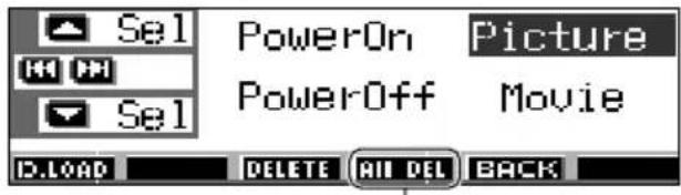 JVC KDSH9102 - To delete the files stored for "PowerOn," "PowerOff," "Picture (all stored images at a time)," and "Movie" - 4