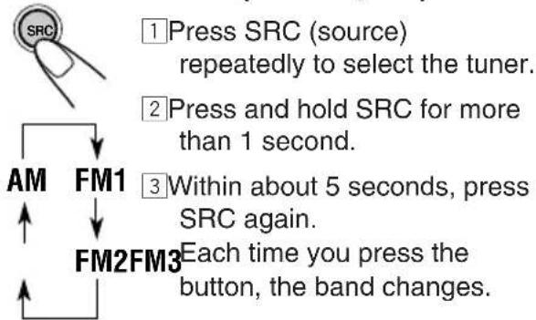 JVC KDSH9102 - Searching a station manually: Manual search - 1