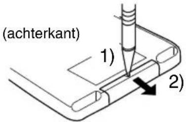 JVC KDSH9102 - Verwijder de batterijhouser. - 1