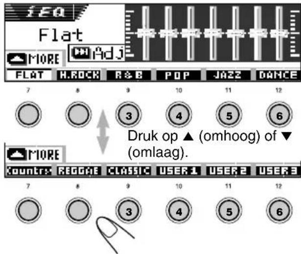 JVC KDSH9102 - Druk op een cijfertoets om een van de geluidsfunctiesuit de op het display getoonde lijst te kiezen. - 1