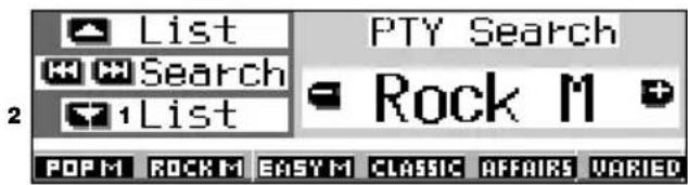 JVC KDSH9102 - Auswahlen eines der neunundzwanzig PTY-Codes - 2
