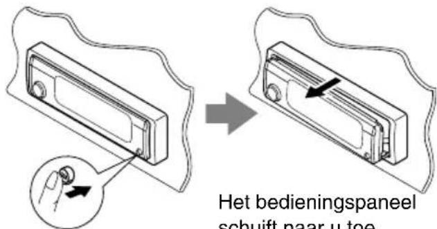 JVC KDSH9102 - Ontgrendel het bedieningspaneel. - 1