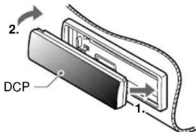 CLARION BD169R - Fixation du CLAVIER DE COMMANDE AMOVIBLE - 1