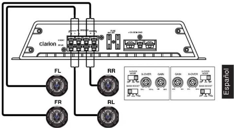 CLARION APX4241 - Sistema estéreo de cuatro canales - 1