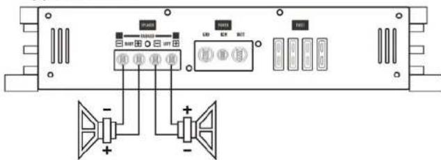 Ground Zero GZHA 2350 X - Connecting the speaker - GZHA 2350XII - 2
