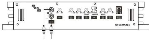 Ground Zero GZHA 2350 X - Connecting the speaker - GZHA 2350XII - 1
