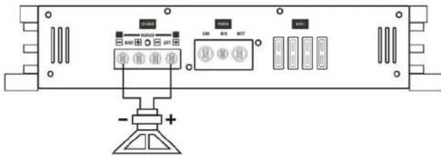 Ground Zero GZHA 2350 X - Connecting the speaker - GZHA 2350XII - 3