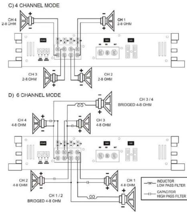 Ground Zero GZHA 4150 X - Connecting the speaker - GZHA 2350XII - 8