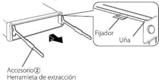 KENWOOD KDCW3041A - Extracción del marco de goma dura - 1