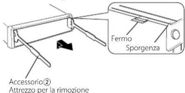 KENWOOD KDCW311G - Rimozione della cornice di gomma dura - 1