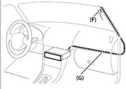 KENWOOD KDCBT49DAB - Cuando pase el cable de la antenna por el interior del montante delantero con el airbag instalado - 3