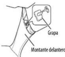 KENWOOD KDCBT49DAB - Cuando pase el cable de la antenna por el interior del montante delantero con el airbag instalado - 1