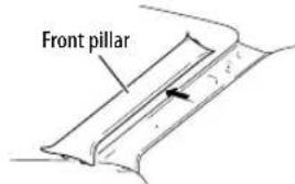 KENWOOD KDCBT49DAB - Caution When installing the antenna cable inside the front pillar with the air bag installed - 4