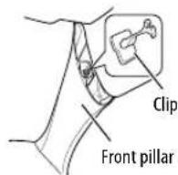 KENWOOD KDCBT49DAB - Caution When installing the antenna cable inside the front pillar with the air bag installed - 1